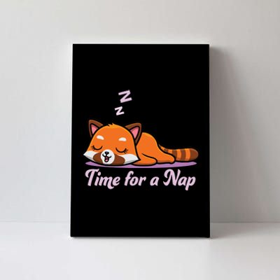 Nap Time Cute Red Panda Canvas