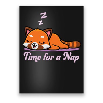 Nap Time Cute Red Panda Poster