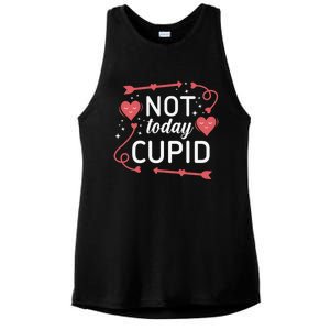 Not Today Cupid Funny Gift Ladies PosiCharge Tri-Blend Wicking Tank