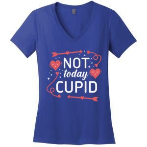 Not Today Cupid Funny Gift Women's V-Neck T-Shirt