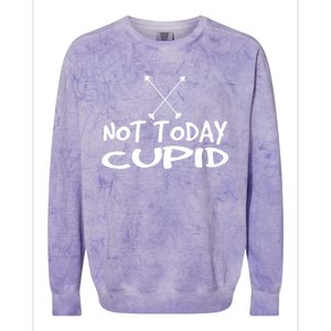 Not Today Cupid Anti ValentineS Day Single Gift Colorblast Crewneck Sweatshirt