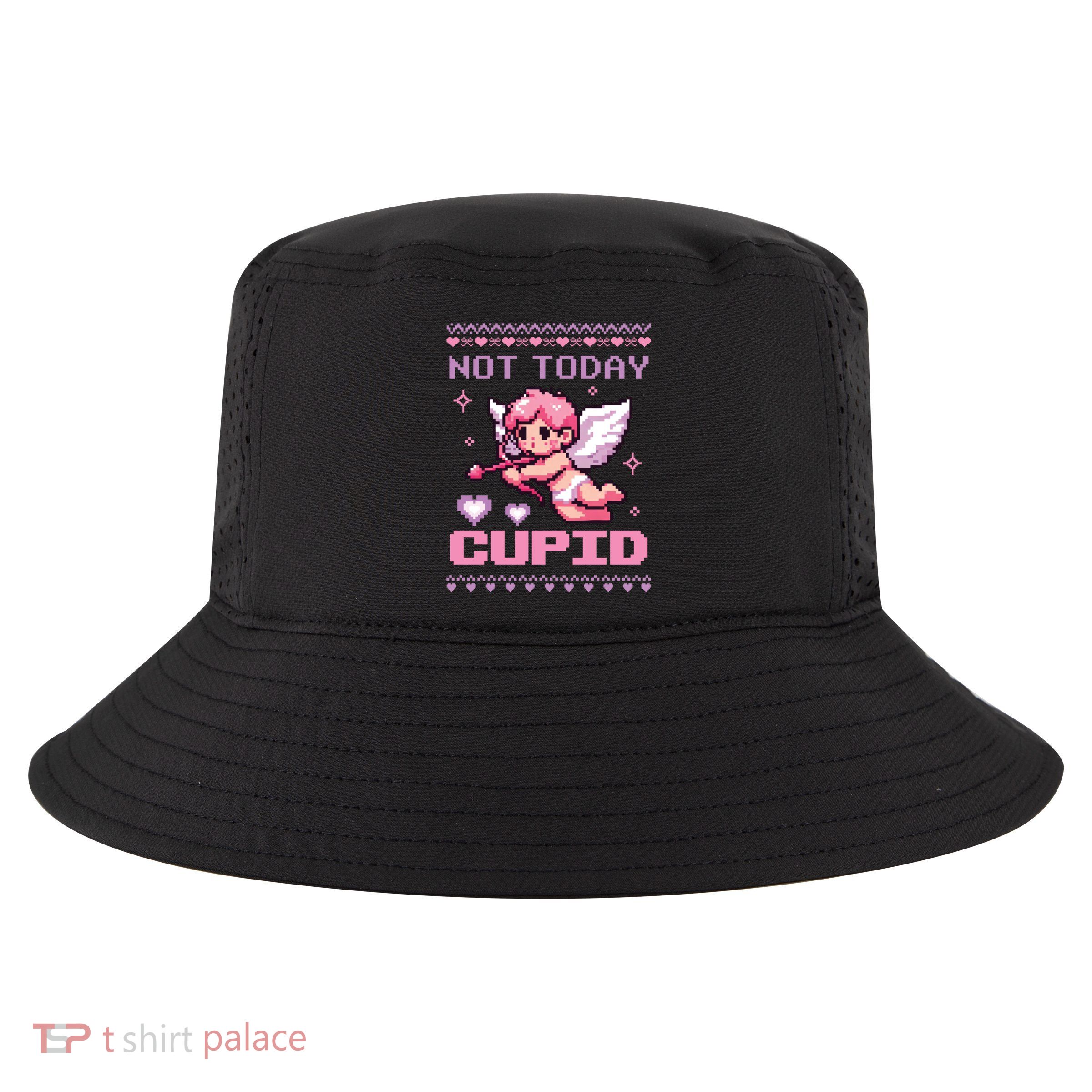 Not Today Cupid Ugly Retro Pixel Art ValentineS Day Great Gift Cool Comfort Performance Bucket Hat