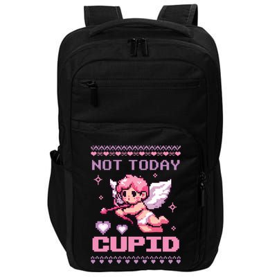 Not Today Cupid Ugly Retro Pixel Art ValentineS Day Great Gift Impact Tech Backpack