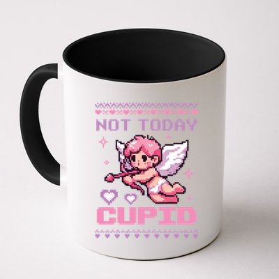 Not Today Cupid Ugly Retro Pixel Art ValentineS Day Great Gift Mug