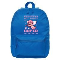 Not Today Cupid Ugly Retro Pixel Art ValentineS Day Great Gift 16 in Basic Backpack