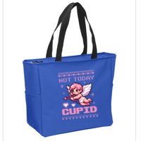 Not Today Cupid Ugly Retro Pixel Art ValentineS Day Great Gift Zip Tote Bag