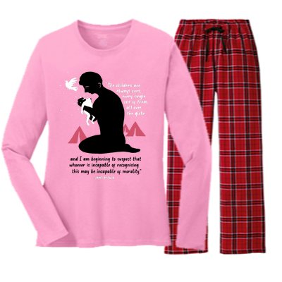 Nordacious The Children Are Always Ours Every Single Women's Long Sleeve Flannel Pajama Set 