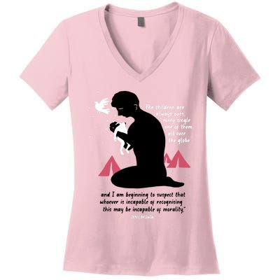 Nordacious The Children Are Always Ours Every Single Women's V-Neck T-Shirt