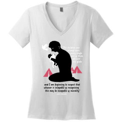 Nordacious The Children Are Always Ours Every Single Women's V-Neck T-Shirt
