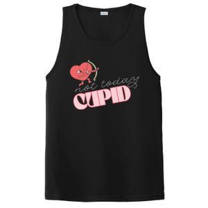 Not Today Cupid Divertente Maglia Per I Single San Valentino Gift PosiCharge Competitor Tank