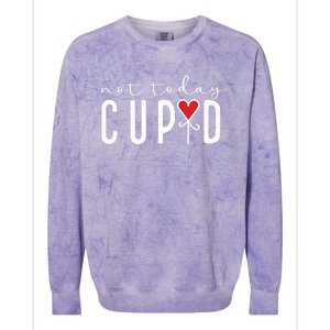 Not Today Cupid Funny Valentine Colorblast Crewneck Sweatshirt