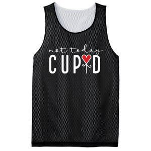 Not Today Cupid Funny Valentine Mesh Reversible Basketball Jersey Tank