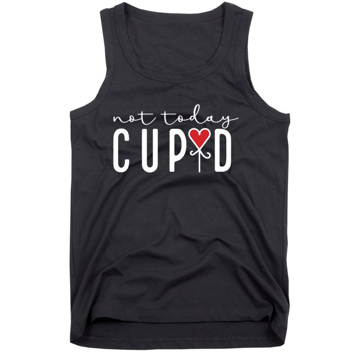 Not Today Cupid Funny Valentine Tank Top