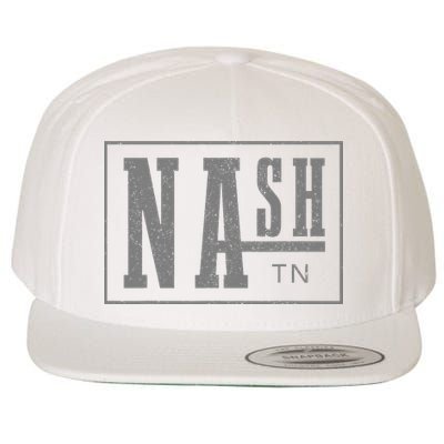 Nashville Tennessee Country Music City Vintage Nash TN Wool Snapback Cap