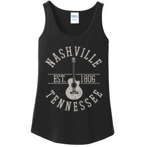 Nashville Tennessee Country Music City Guitar Player Gift Ladies Essential Tank