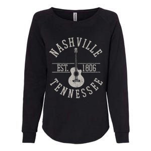 Nashville Tennessee Country Music City Guitar Player Gift Womens California Wash Sweatshirt