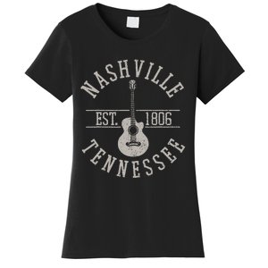 Nashville Tennessee Country Music City Guitar Player Gift Women's T-Shirt