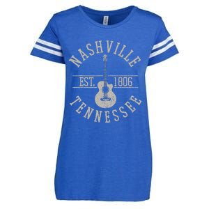 Nashville Tennessee Country Music City Guitar Player Gift Enza Ladies Jersey Football T-Shirt