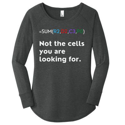 Not The Cells You Were Looking For Excel Accountant Funny Women's Perfect Tri Tunic Long Sleeve Shirt