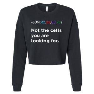 Not The Cells You Were Looking For Excel Accountant Funny Cropped Pullover Crew