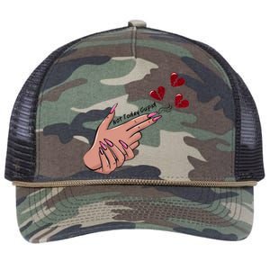 Not Today Cupid Funny Valentine Cupid Heart Anti Valentine Gift Retro Rope Trucker Hat Cap