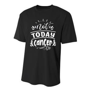 Not Today Cancer Colon Cancer Youth Performance Sprint T-Shirt