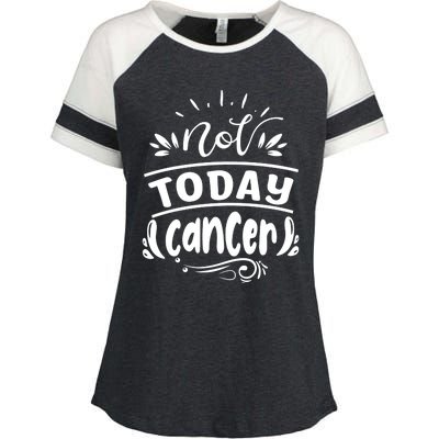 Not Today Cancer Colon Cancer Enza Ladies Jersey Colorblock Tee