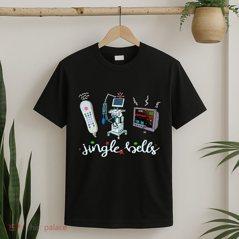 Nurse Telemetry Christmas Respiratory Therapist Icu Rn Rt T-Shirt