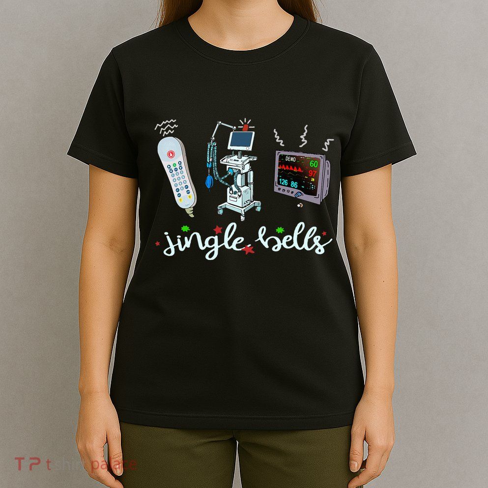 Nurse Telemetry Christmas Respiratory Therapist Icu Rn Rt T-Shirt