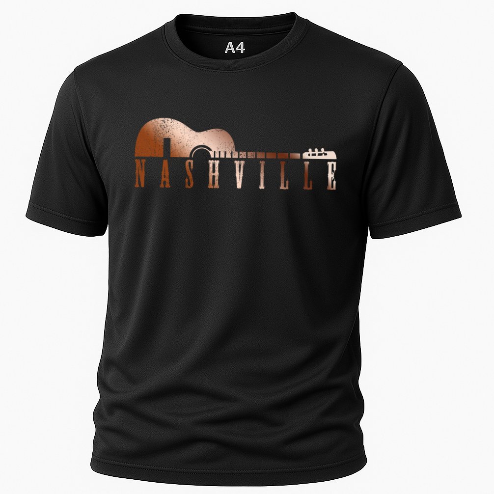 Nashville Tennessee Country Music City Guitar Gift Funny Gift Cooling Performance Crew T-Shirt