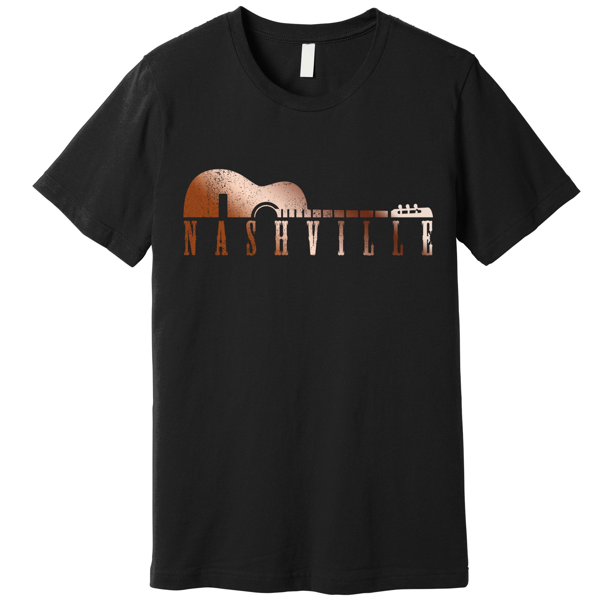 Nashville Tennessee Country Music City Guitar Gift Funny Gift Premium T-Shirt