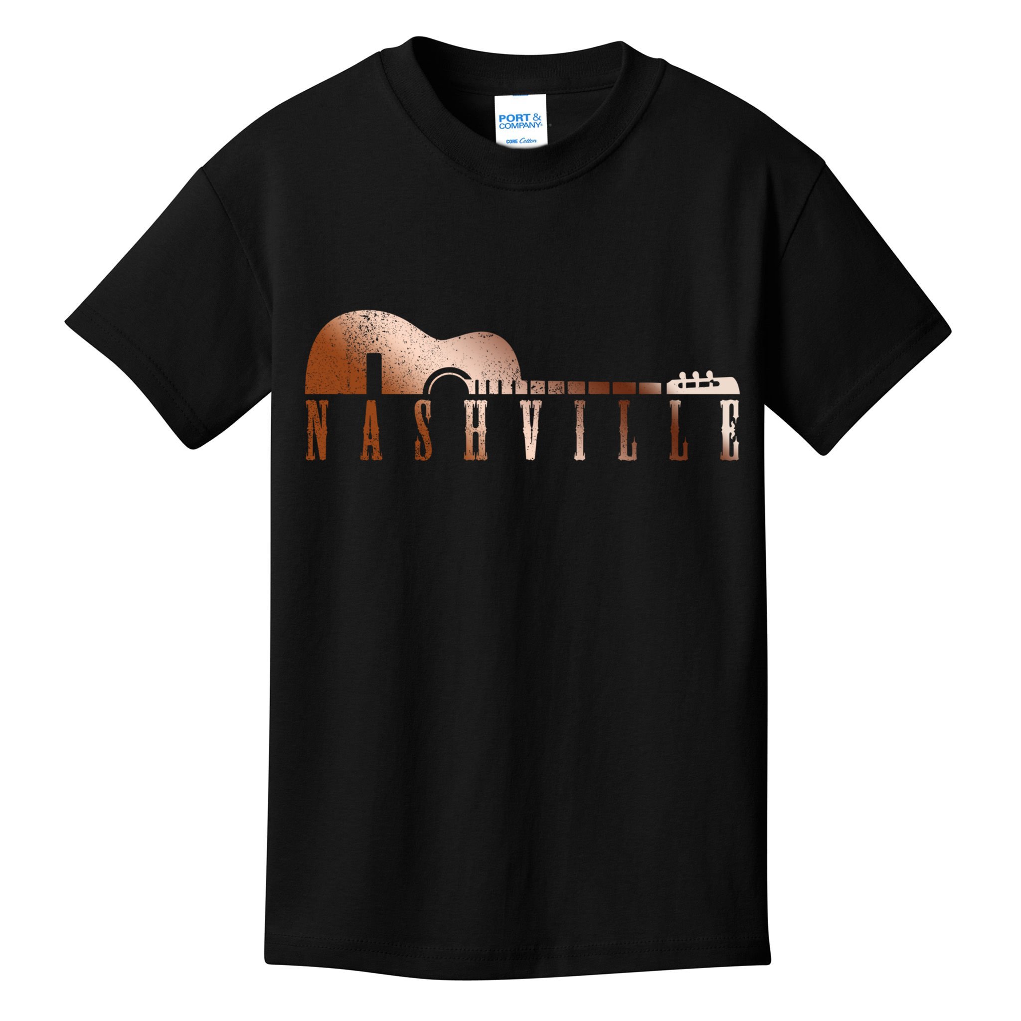Nashville Tennessee Country Music City Guitar Gift Funny Gift Kids T-Shirt