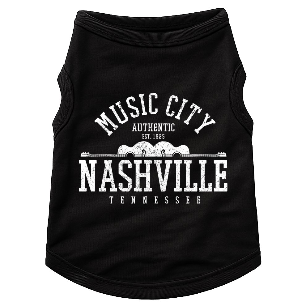 Nashville Tennessee Country Music City Guitar Gift Vintage Cool Gift Doggie Tank