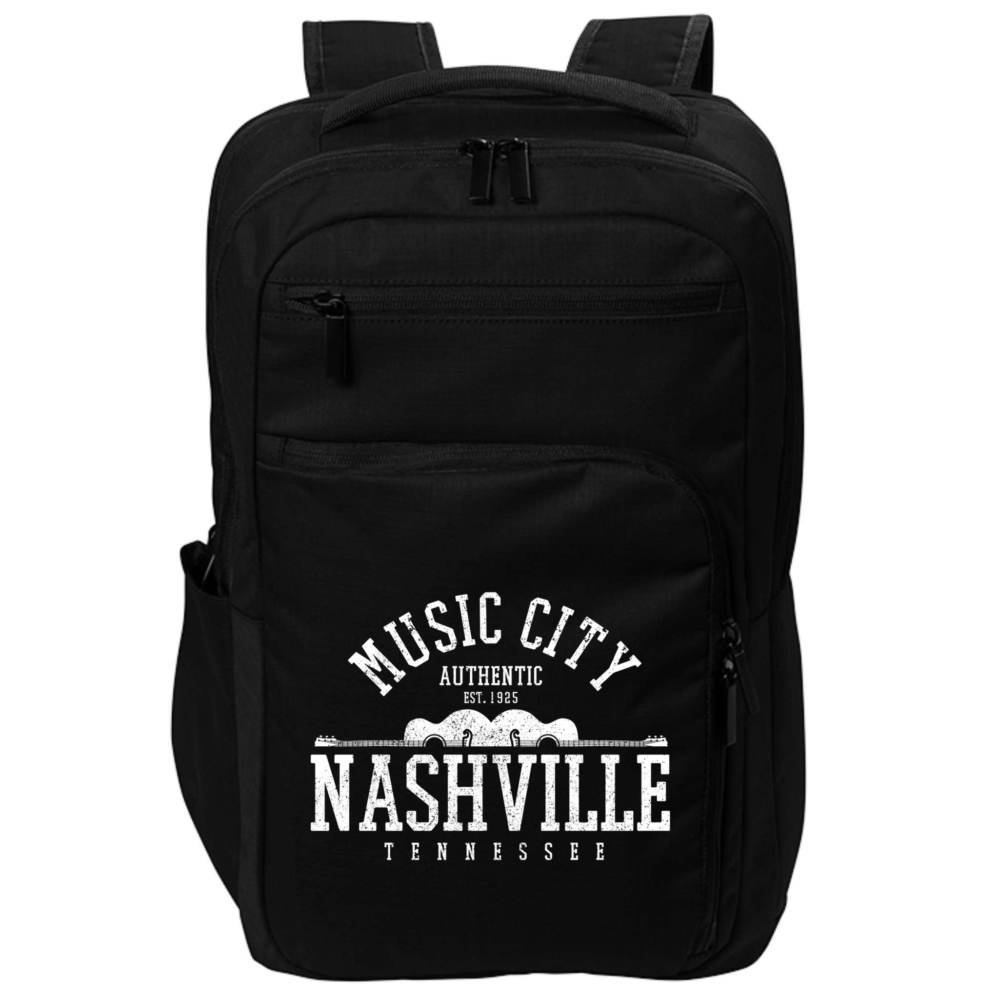Nashville Tennessee Country Music City Guitar Gift Vintage Cool Gift Impact Tech Backpack