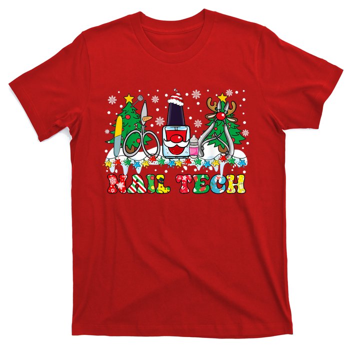 Nail Tech Christmas Nail Artist T-Shirt