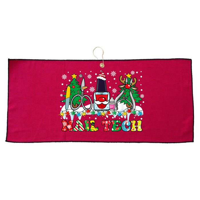 Nail Tech Christmas Nail Artist Large Microfiber Waffle Golf Towel