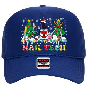 Nail Tech Christmas Nail Artist High Crown Mesh Back Trucker Hat