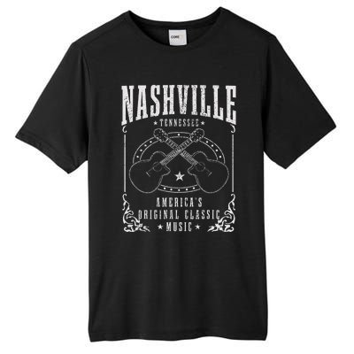 Nashville Tennessee Country Music City Guitar Tall Fusion ChromaSoft Performance T-Shirt