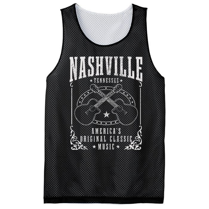 Nashville Tennessee Country Music City Guitar Mesh Reversible Basketball Jersey Tank