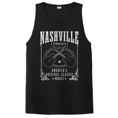 Nashville Tennessee Country Music City Guitar PosiCharge Competitor Tank