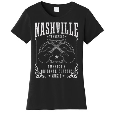 Nashville Tennessee Country Music City Guitar Women's T-Shirt