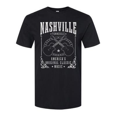 Nashville Tennessee Country Music City Guitar Softstyle CVC T-Shirt