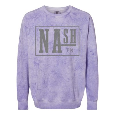 Nashville Tennessee Country Music City Vintage Nash Tn Colorblast Crewneck Sweatshirt