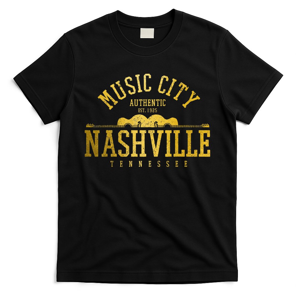 Nashville Tennessee Country Music City Guitar Vintage Nash T-Shirt