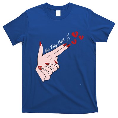 Not Today Cupid Funny Valentine Day Gun Finger Hand Gift T-Shirt