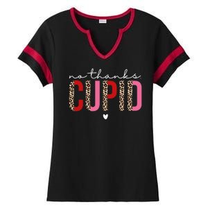 No Thanks Cupid Funny Anti Valentine Ladies Halftime Notch Neck Tee