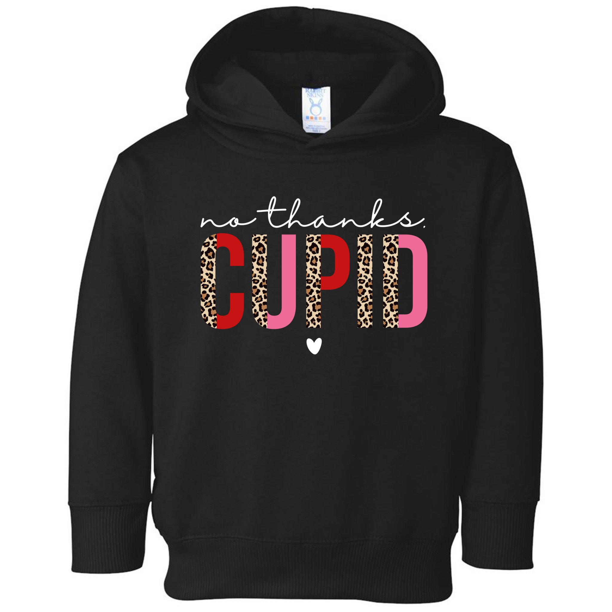 No Thanks Cupid Funny Anti Valentine Toddler Hoodie