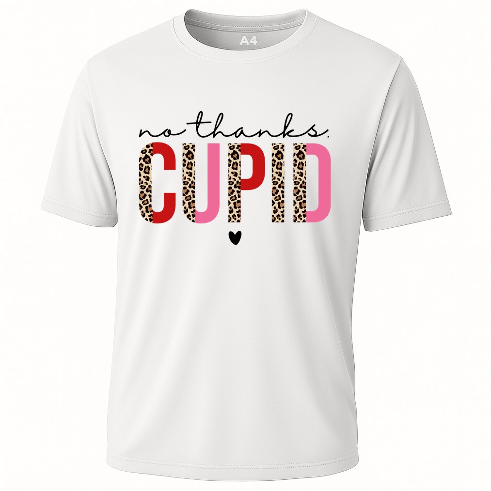 No Thanks Cupid Funny Anti Valentine Cooling Performance Crew T-Shirt