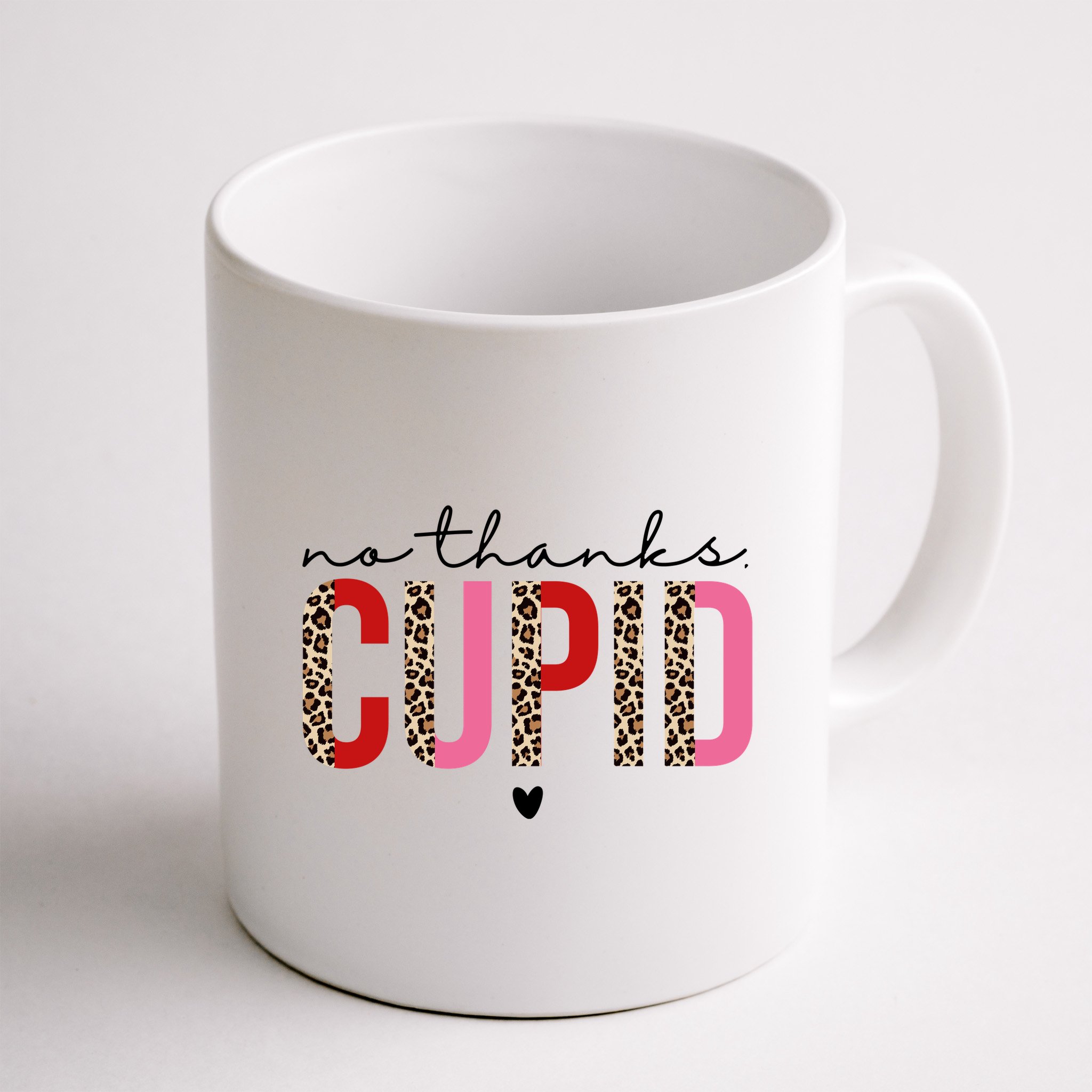 No Thanks Cupid Funny Anti Valentine Mug