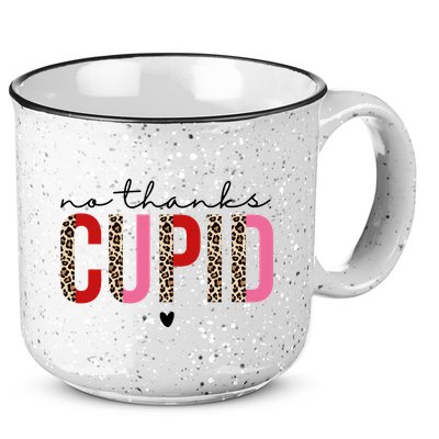 No Thanks Cupid Funny Anti Valentine 15oz Campfire Ceramic Mug